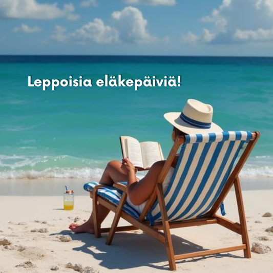 Jääkaappimagneetti - Leppoisia eläkepäiviä